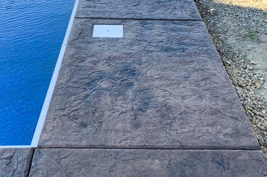 Textured Concrete Pool Deck