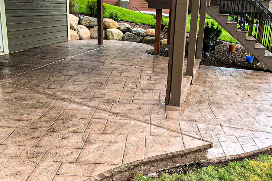 stamped concrete patio