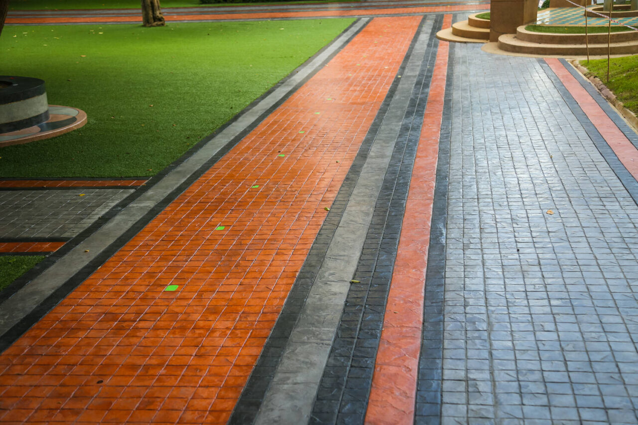 complex integral colored concrete path 