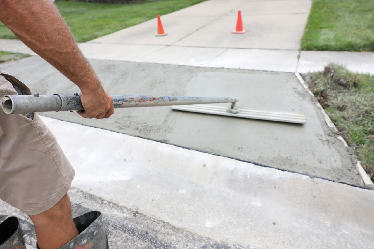 small concrete driveway warranty repair